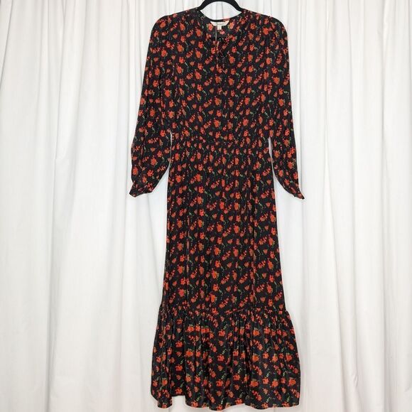 Tucker Dresses & Skirts - Tucker NYC Juliette Dress Mariposa in Crepe de Chine Silk Midi Floral